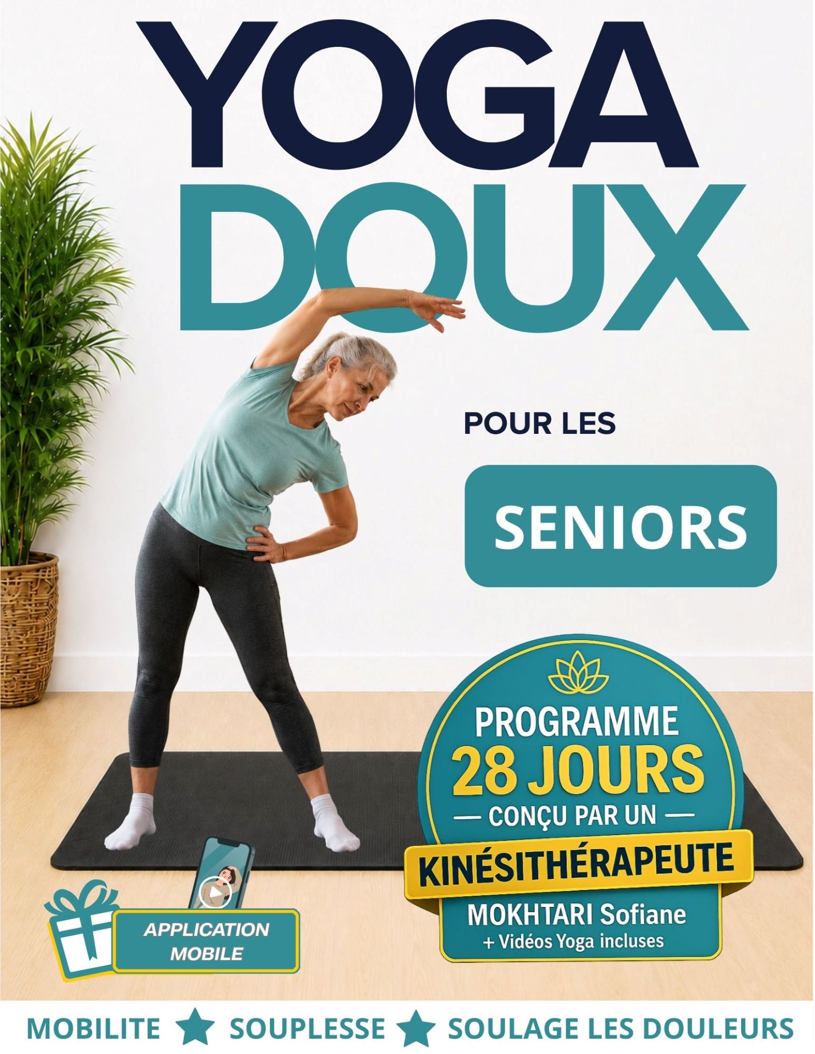 Couverture du livre Yoga Doux pour Seniors