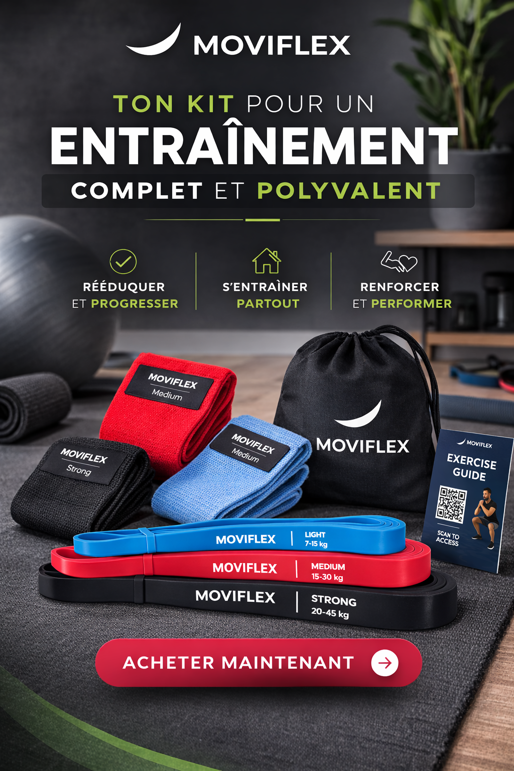 Kit complet MOVIFLEX – bandes latex et tissu